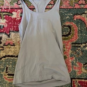 lululemon blue linen swiftly tech tank top